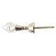 Silver Almond Glass Pull Cabinet Knob